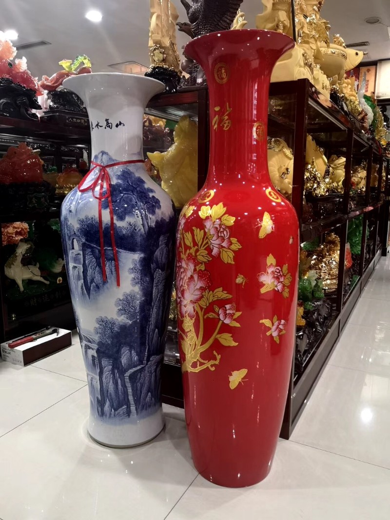 关注度高 西安开业陶瓷花瓶摆件 西安富贵牡丹大花瓶礼品